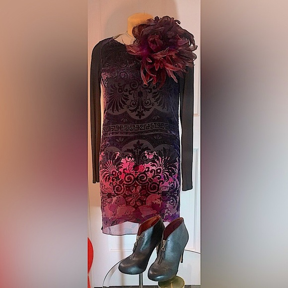 Hale Bob burnout velvet dress Size small - Picture 2 of 14